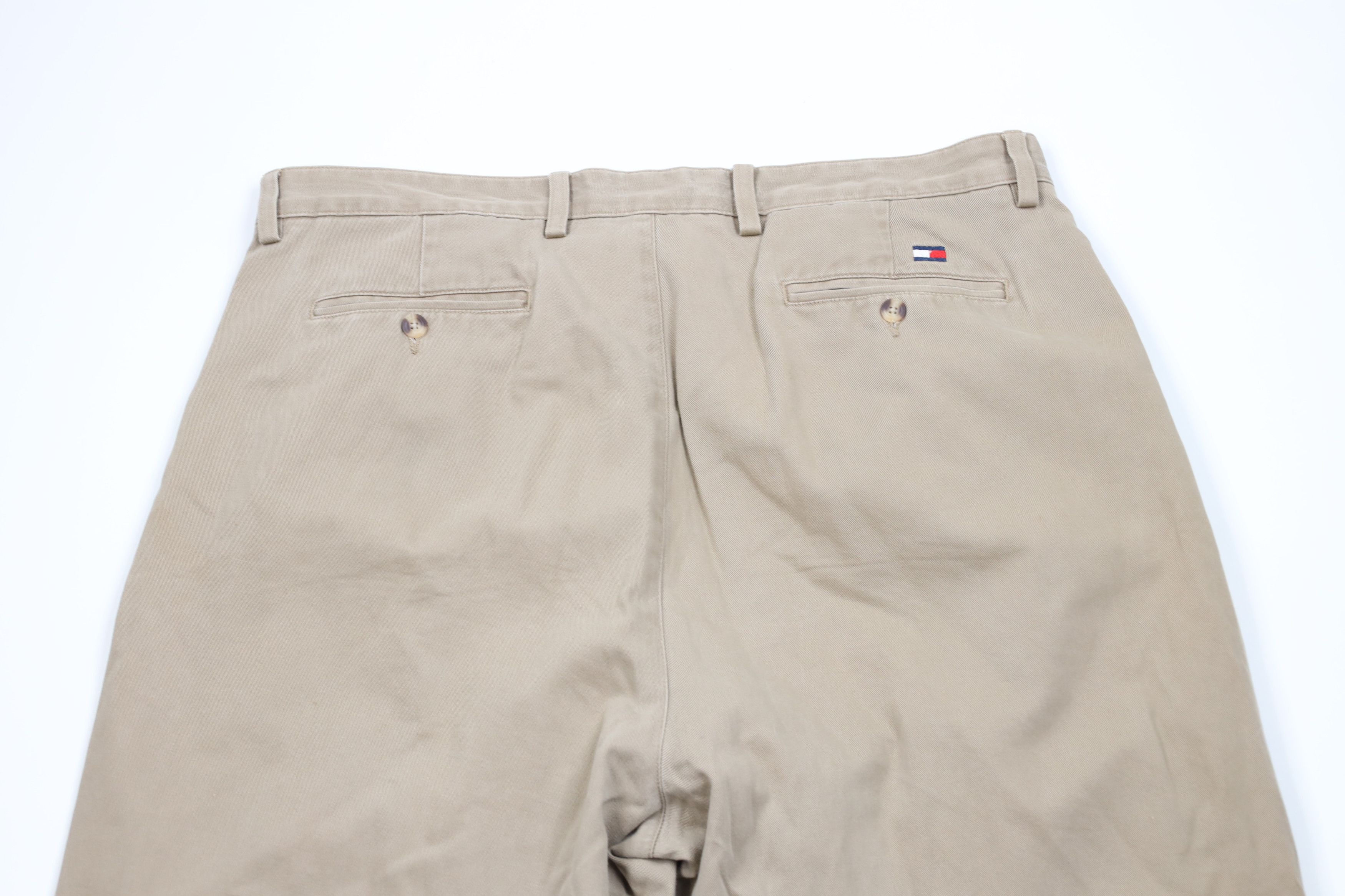 Tommy Hilfiger Vintage 90s Tommy Hilfiger Wide Leg Chino Pants Brown Size US 40 / EU 56 - 10 Thumbnail