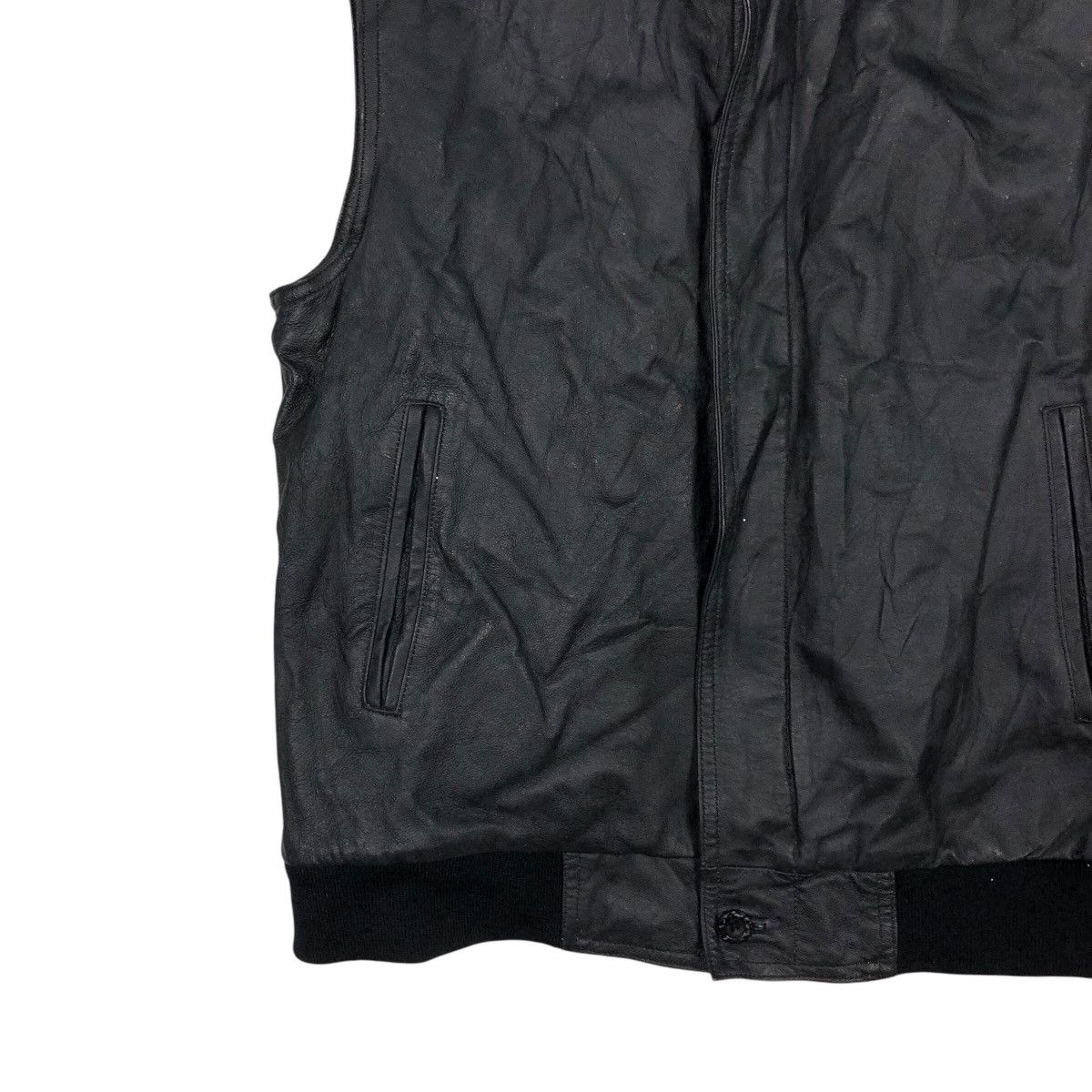 Japanese Brand × Vintage 📌Vintage Biker Wear Vest Jacket Friendly Word Size US M / EU 48-50 / 2 - 5 Thumbnail