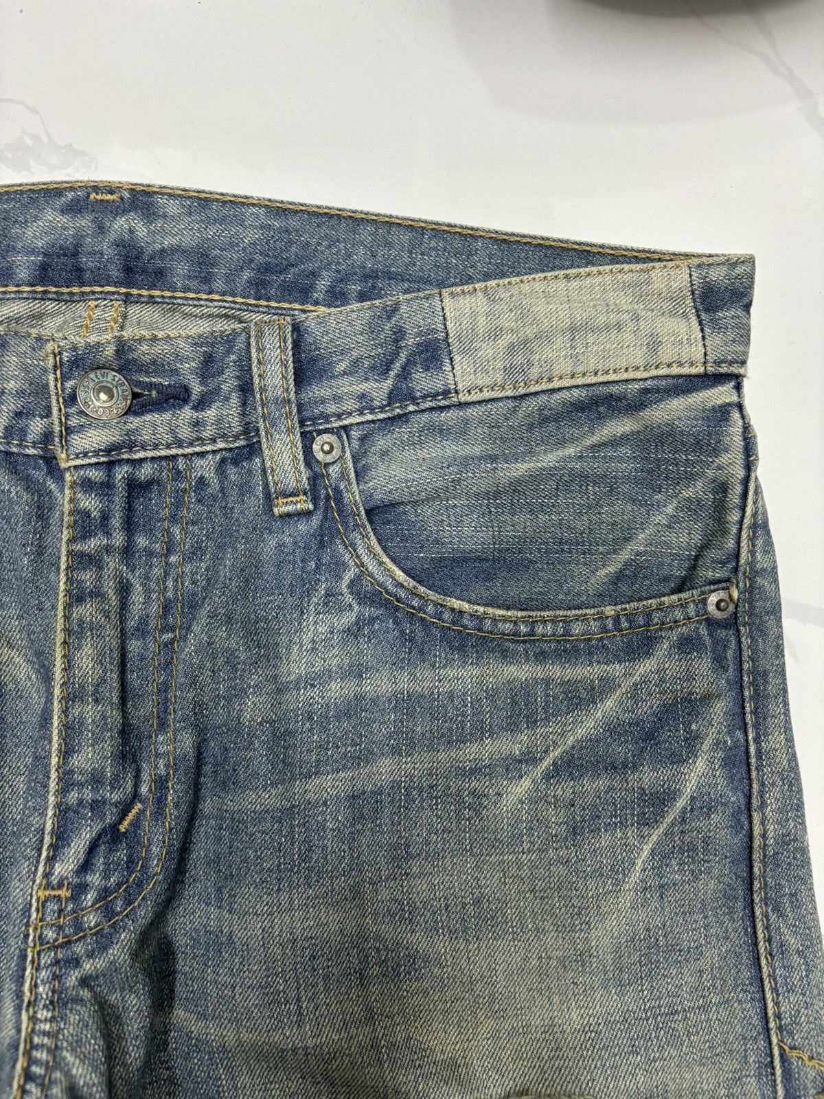 Levi's 🔥LEVIS 505 FLAP POCKET DISTRESSED DENIM JEANS Size US 32 / EU 48 - 10 Thumbnail