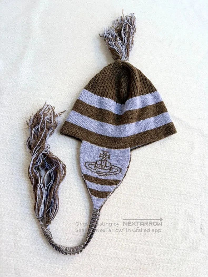 Vivienne Westwood Vivienne Westwood Purple Stripe Earflap Hat . Size ONE SIZE - 2 Thumbnail