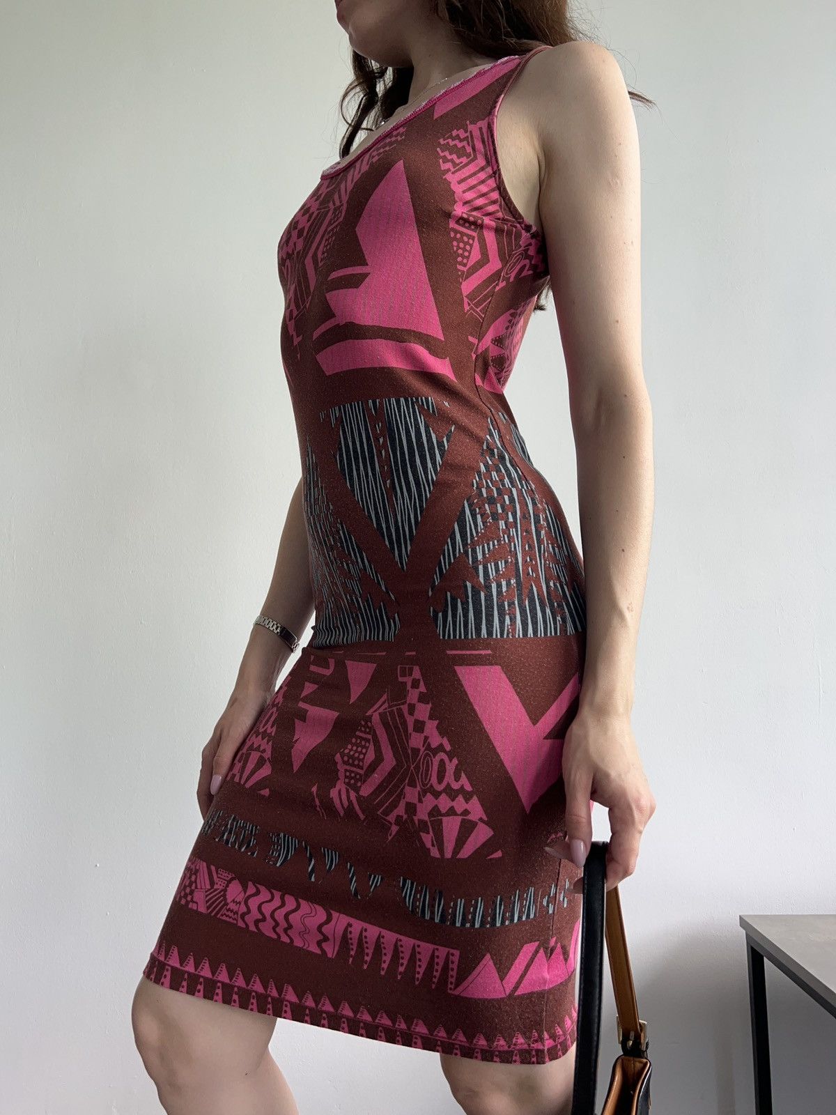 Custo Barcelona × Vintage CUSTO BARCELONA Vintage Y2K Geometric Mini Dress Size S / US 4 / IT 40 - 2 Thumbnail