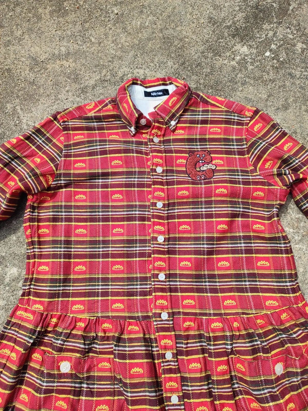 Ne-Net Né-net Red Tartan Button Down Dress (2014) – Made in Japan Size M / US 6-8 / IT 42-44 - 2 Thumbnail