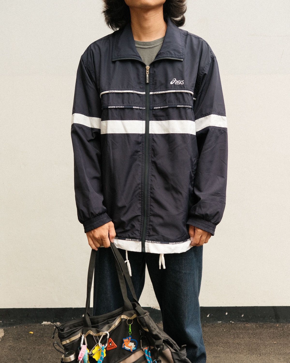 Asics × Vintage Asics Sport 95 Windbreaker Jacket Size US L / EU 52-54 / 3 - 1 Thumbnail