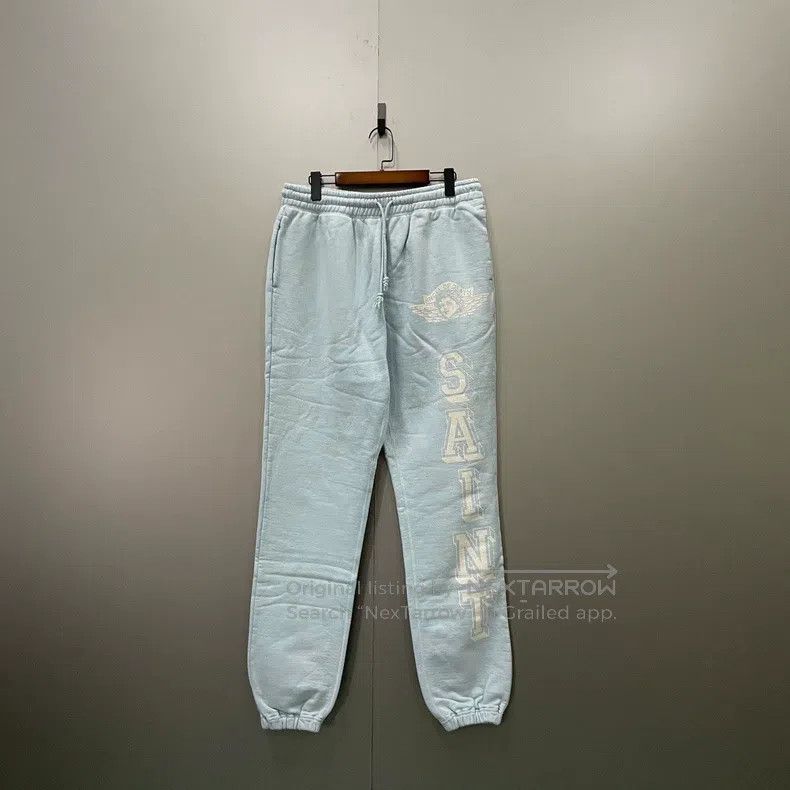 Saint Michael Saint Michael Blue letter print logo sweatpants Size US 32 / EU 48 - 1 Thumbnail