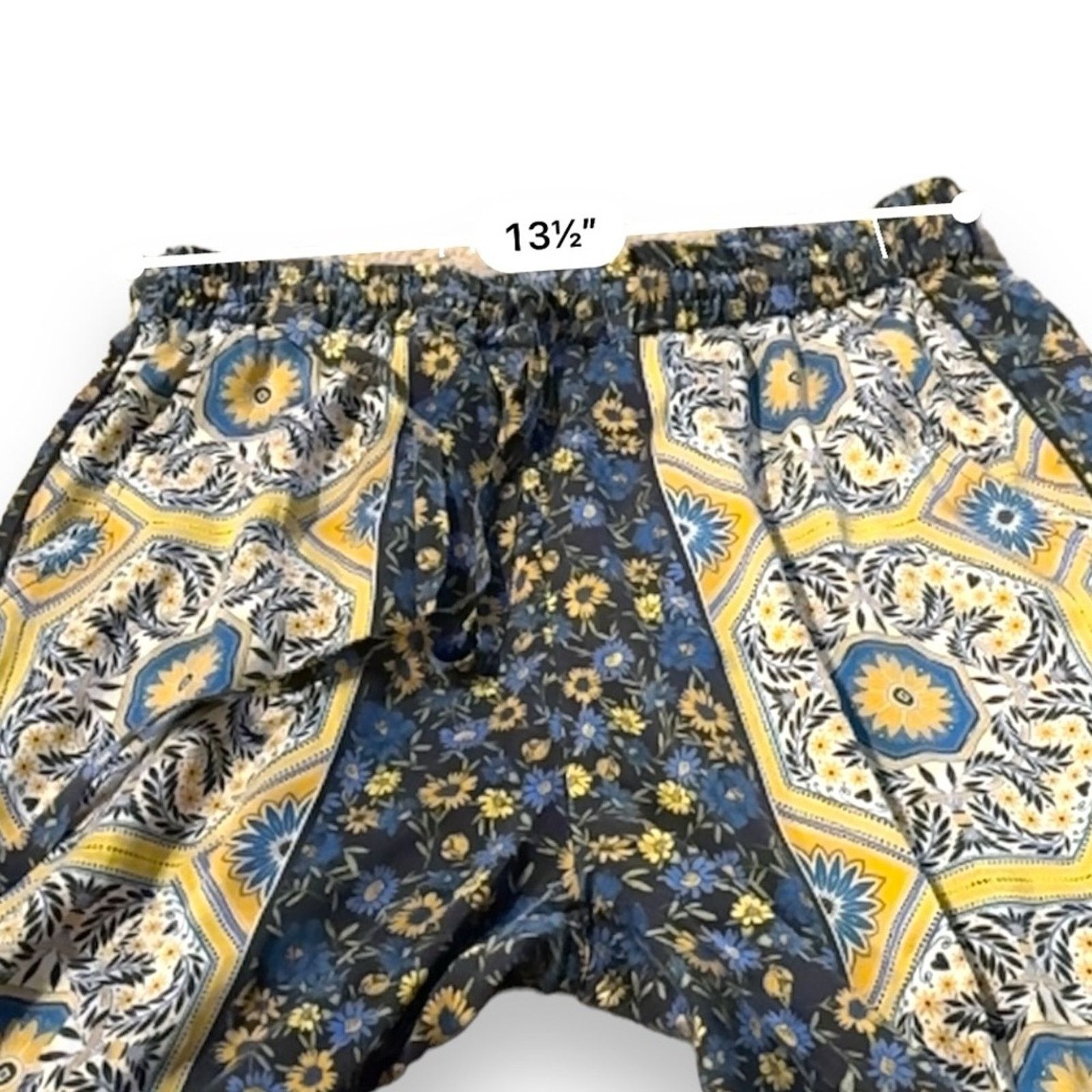 Johnny Was Johnny Was Silk Blend Floral Paisley Drawstring Pants Sz S Size 27" / US 4 / IT 40 - 8 Thumbnail