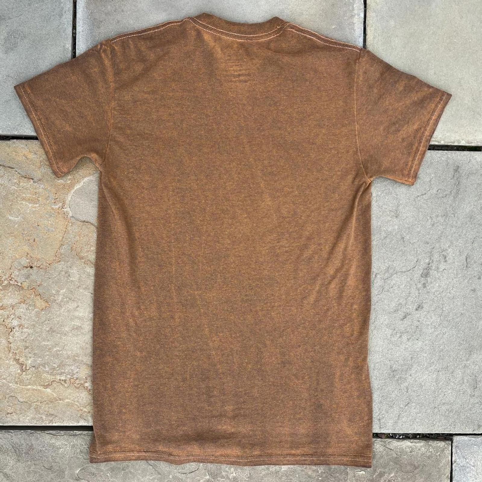 Gildan Brown Blue Overdyed Reworked T-Shirt Size US S / EU 44-46 / 1 - 4 Thumbnail