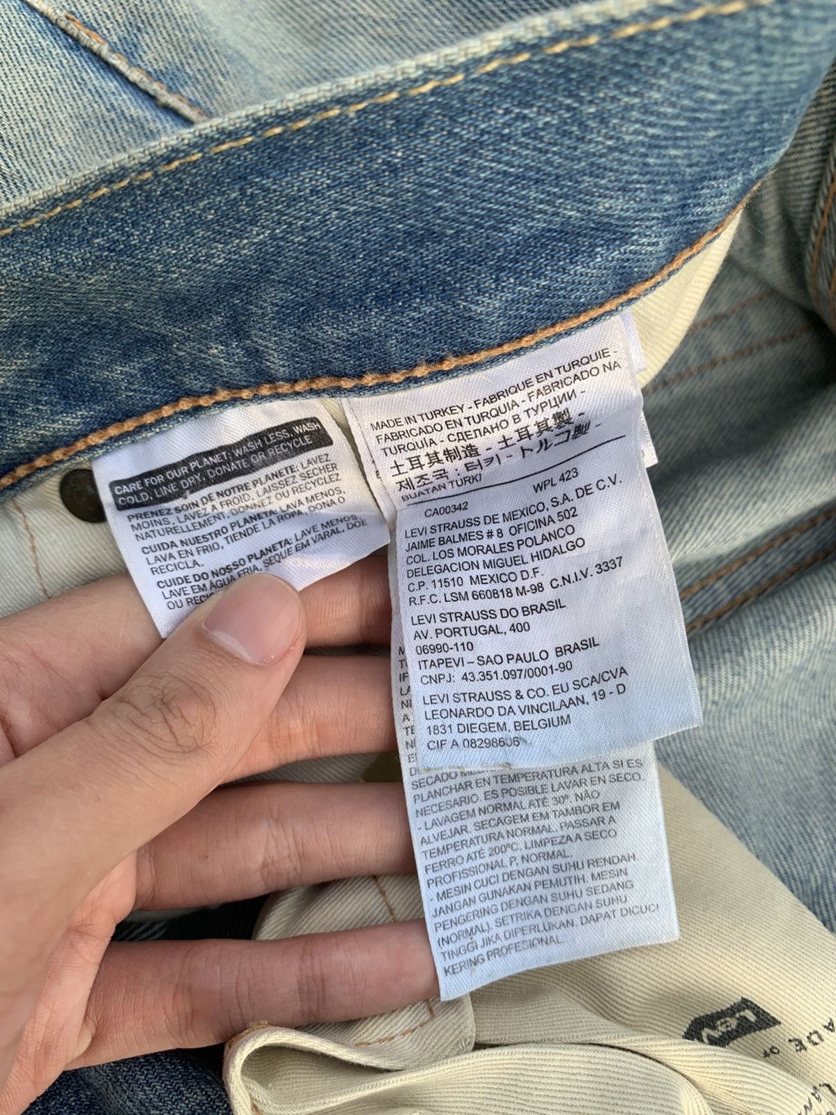 Levi's LEVI'S 511 SELVEDGE FADED & RUSTY DISTRESSED DENIM Size US 33 - 20 Thumbnail