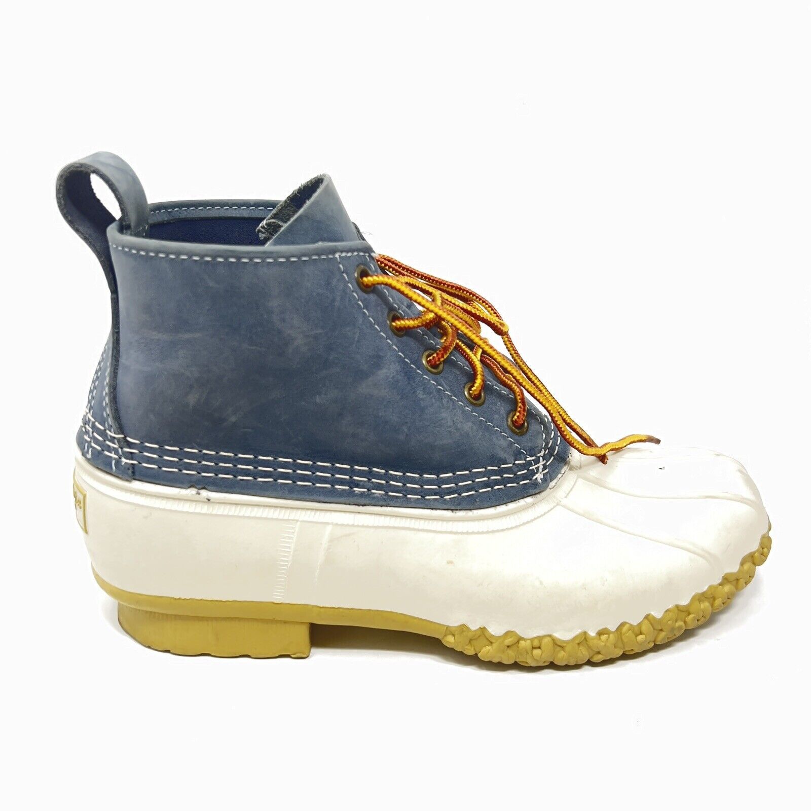 L.L. Bean LL Bean Boots 6” Suede Leather Duck White Blue Women's 10 M Size US 10 / IT 40 - 3 Thumbnail