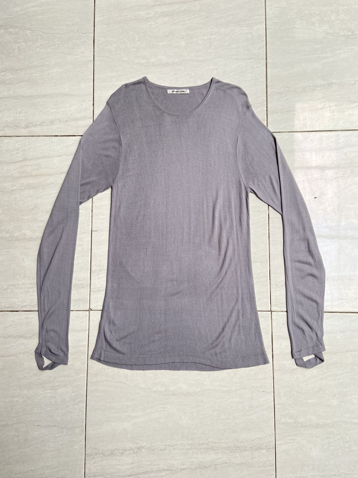 HELMUT LANG Grey Long Sleeve T-shirt