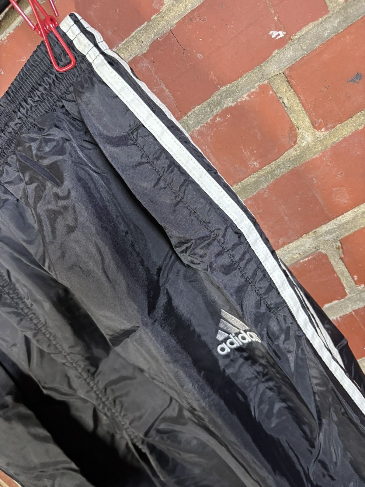 Adidas Vintage 90s Adidas 3 Stripe Black Track Pants Athletic Large Size US 30 / EU 46 - 3 Thumbnail