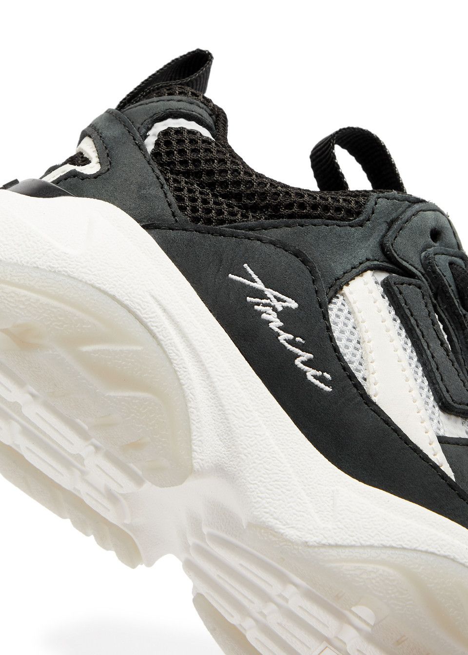 Amiri oc11z0325 KIDS Skelton Runner Panelled Mesh in White/Black Size US 5 / EU 37 - 4 Thumbnail