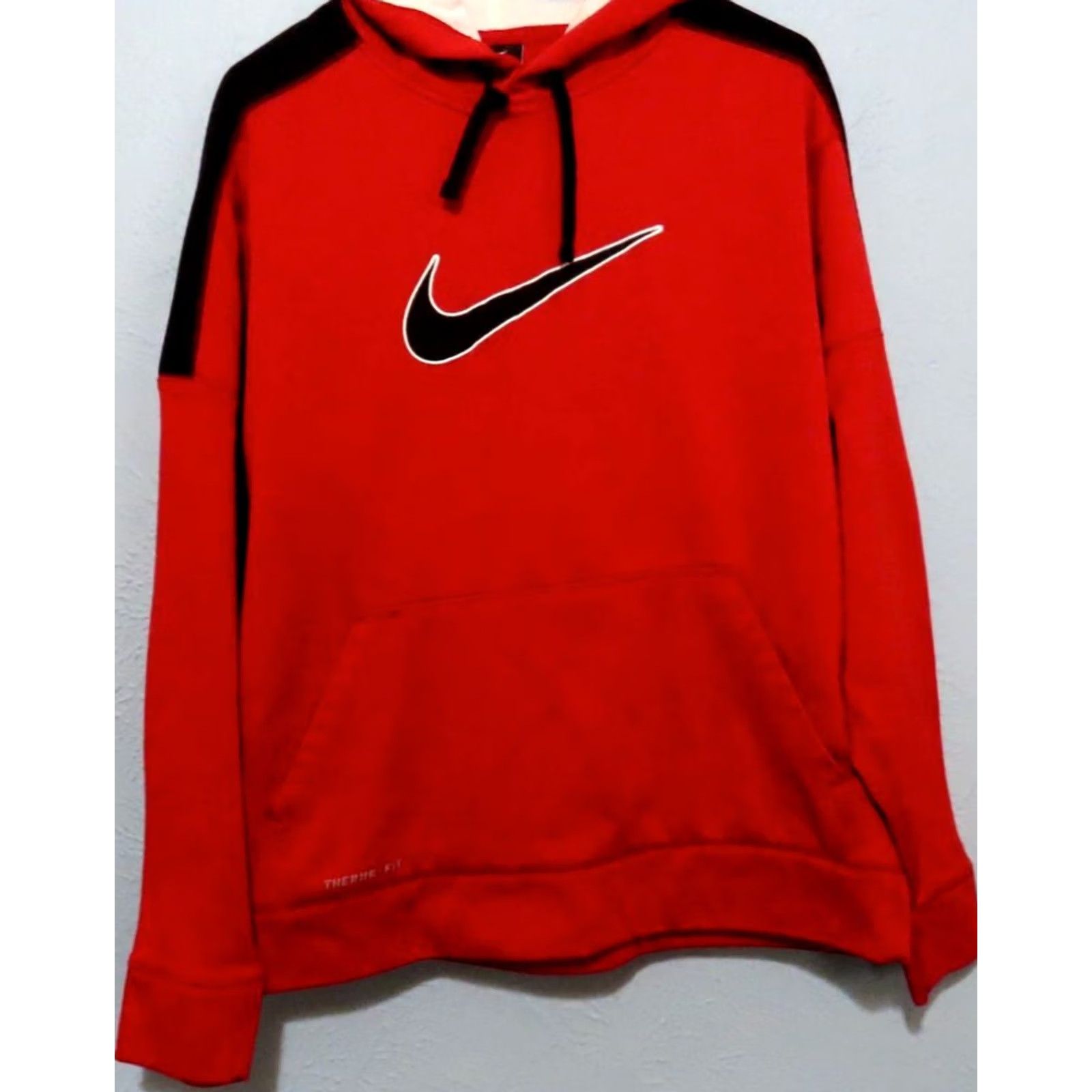 Nike Nike Therma-FIT Hoodie Mens M Red Swoosh Pullover 438734-648 Long Sleeve Crew Neck Sportswear Nike Sportswear Pullover Size US M / EU 48-50 / 2 - 2 Thumbnail