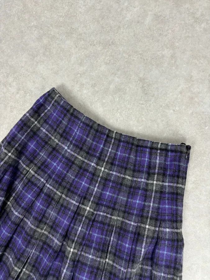 Prada FW2013 Prada Purple Tartan Wool Pleated Skirt Size 30" / US 8 / IT 44 - 7 Thumbnail