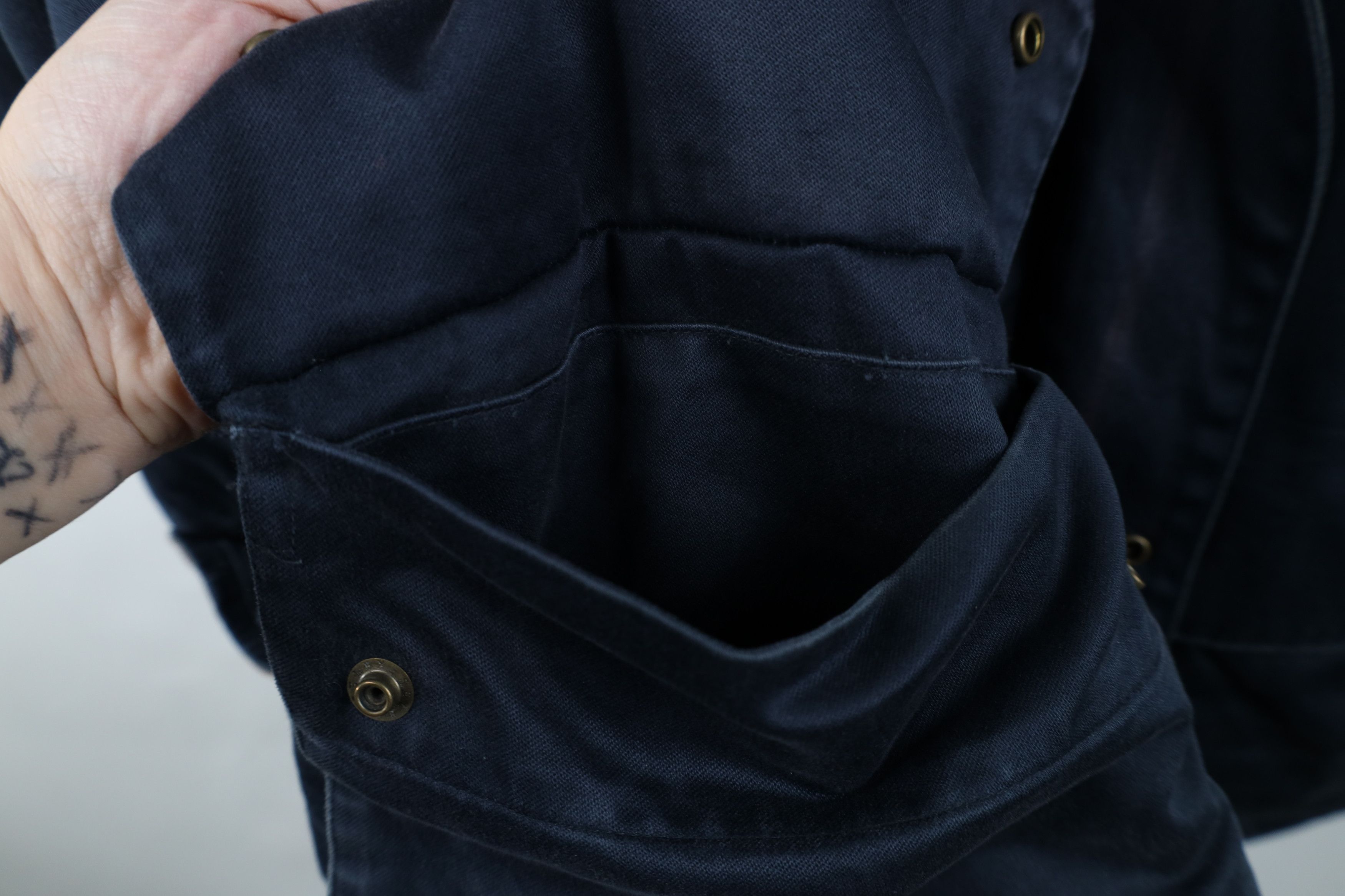 Nautica Vintage 90s Nautica Quilted Leather Collar Chore Barn Jacket Size US L / EU 52-54 / 3 - 8 Thumbnail