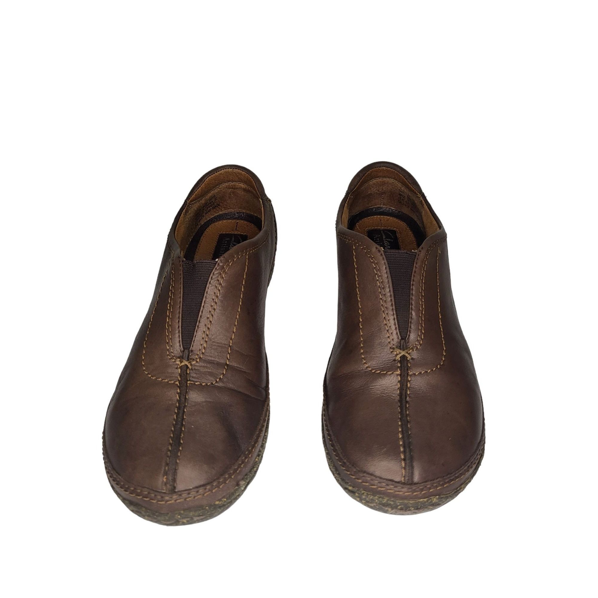 Clarks Clarks Hailey Stork Shoes Women Sz 8.5 Slip On Brown Leather Size US 8.5 / IT 38.5 - 3 Thumbnail