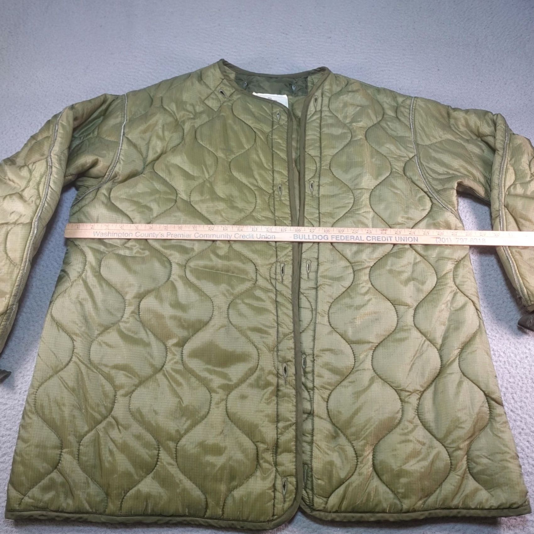 Vintage VINTAGE Gibraltar Industries Liner Extreme Cold Weather Parka Jacket Mens M Green Quilted Insulated Nylon Lined Military Army Style Size US M / EU 48-50 / 2 - 2 Thumbnail