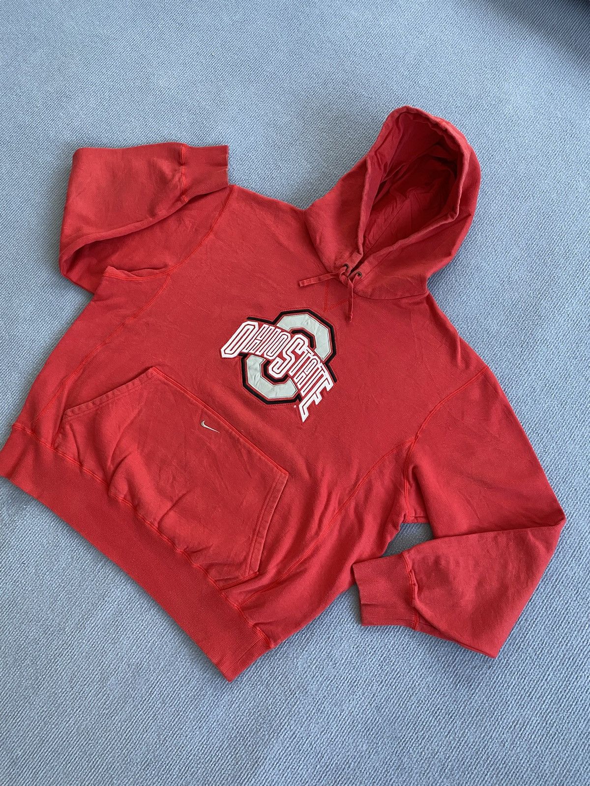 Nike Vintage 00’s Nike Ohio State Center Pocket Swoosh Hoodie✨ Size US XL / EU 56 / 4 - 5 Thumbnail