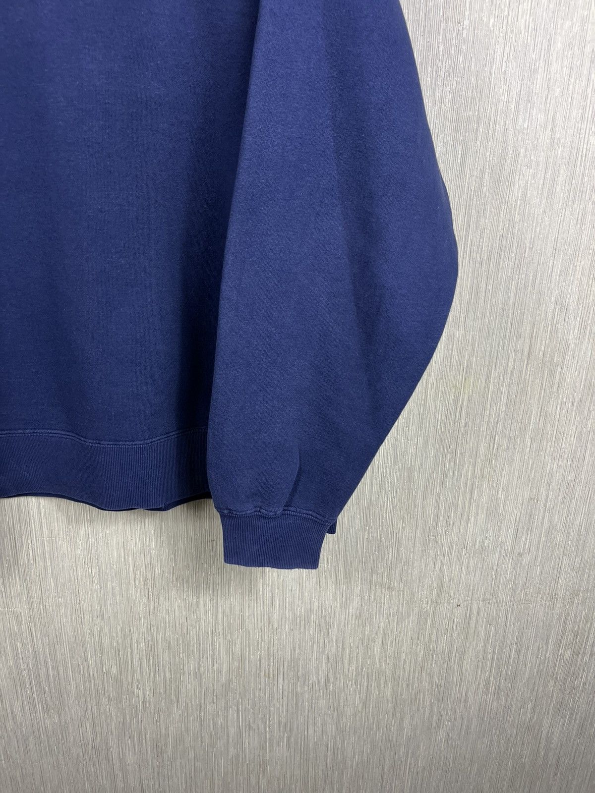 Stussy Vintage 80s Stussy basic chest logo navy distressed crewneck Size US M / EU 48-50 / 2 - 7 Thumbnail