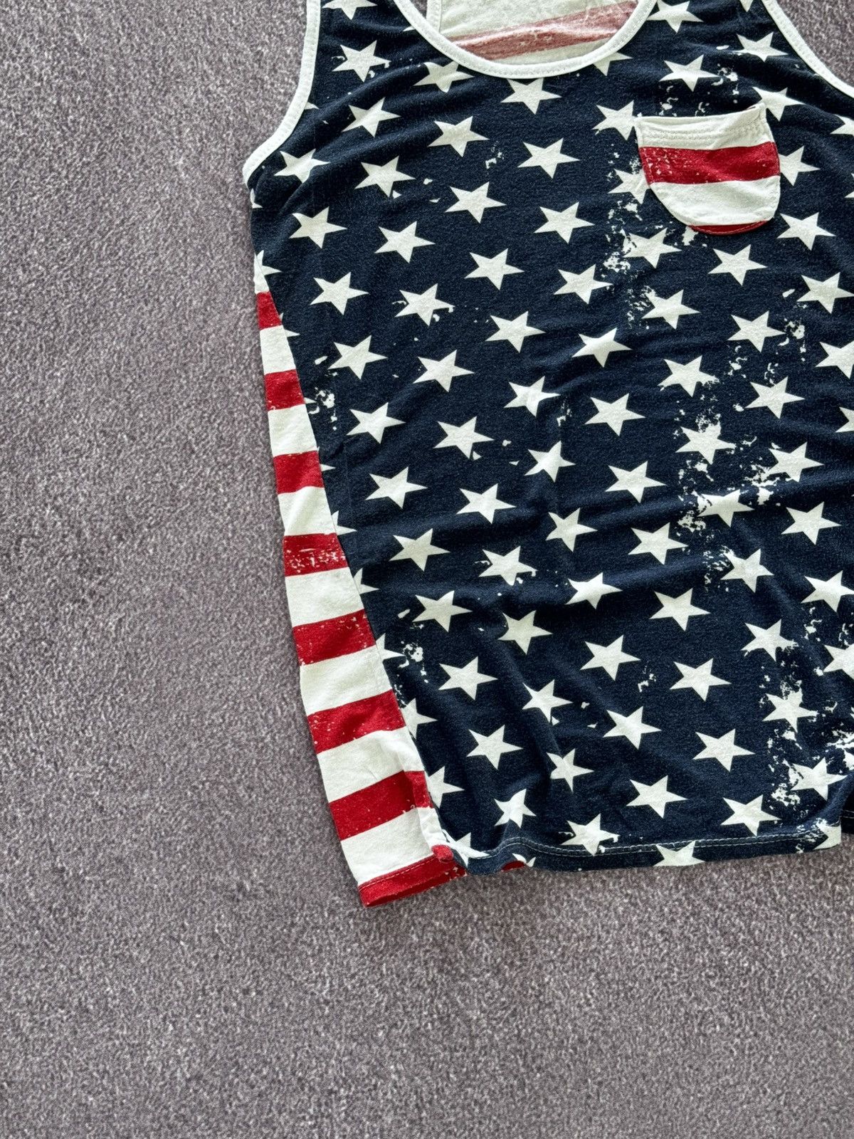 Japanese Brand 00’s Avant Garde Y2K USA Flag Glam Tank Top Size S / US 4 / IT 40 - 8 Thumbnail