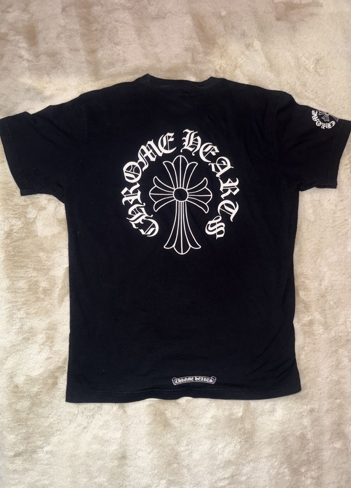 Chrome Hearts Chrome hearts neck logo/big cross tshirt Size US L / EU 52-54 / 3 - 1 Thumbnail