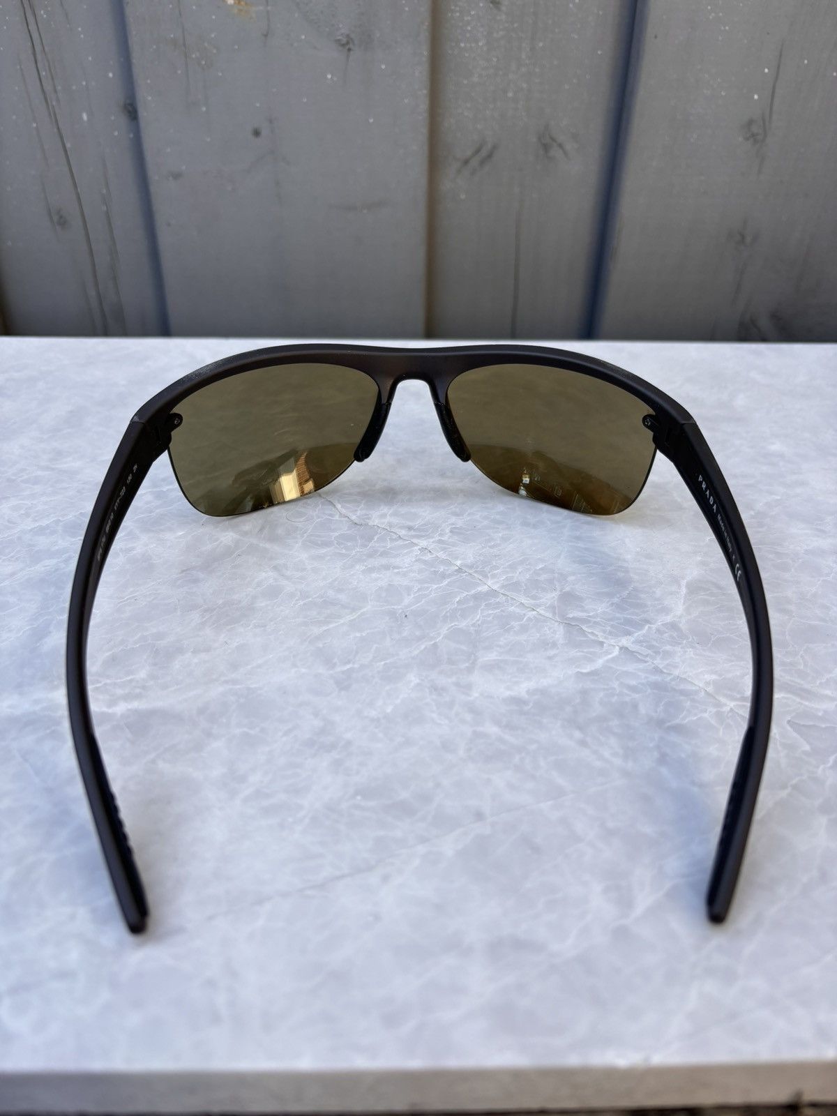 Prada × Vintage 2000s Prada Sunglasses Linea Rossa Sport Half Rin SPS 17U Y2 Size ONE SIZE - 13 Thumbnail