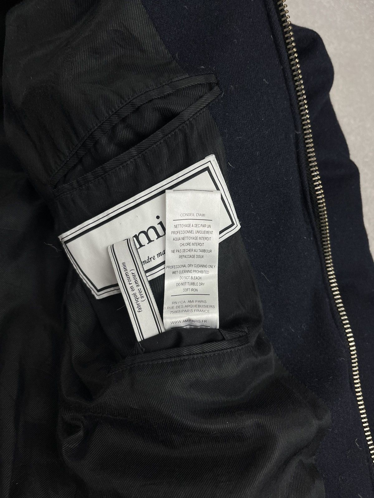 AMI AMI Alexandre Mattiussi Wool Down Jacket Navy Blue Size XL Size US XL / EU 56 / 4 - 11 Thumbnail