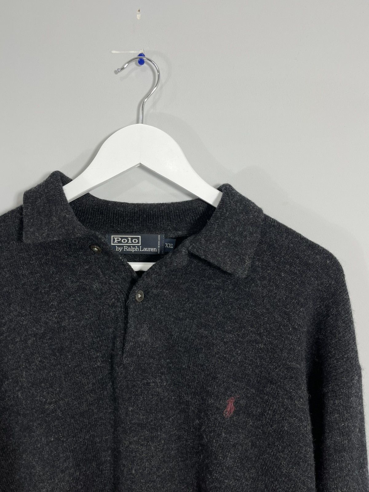 Polo Ralph Lauren Vintage Polo Ralph Lauren Collared Lambs Wool Polo Sweater Size US XXL / EU 58 / 5 - 5 Thumbnail