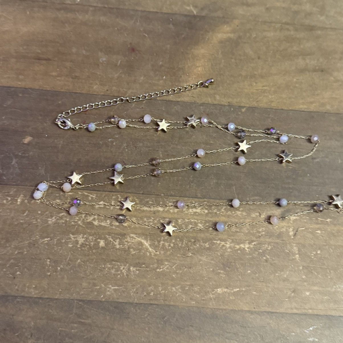 Other Long gold tone station crystals and stars necklace Size ONE SIZE - 2 Thumbnail