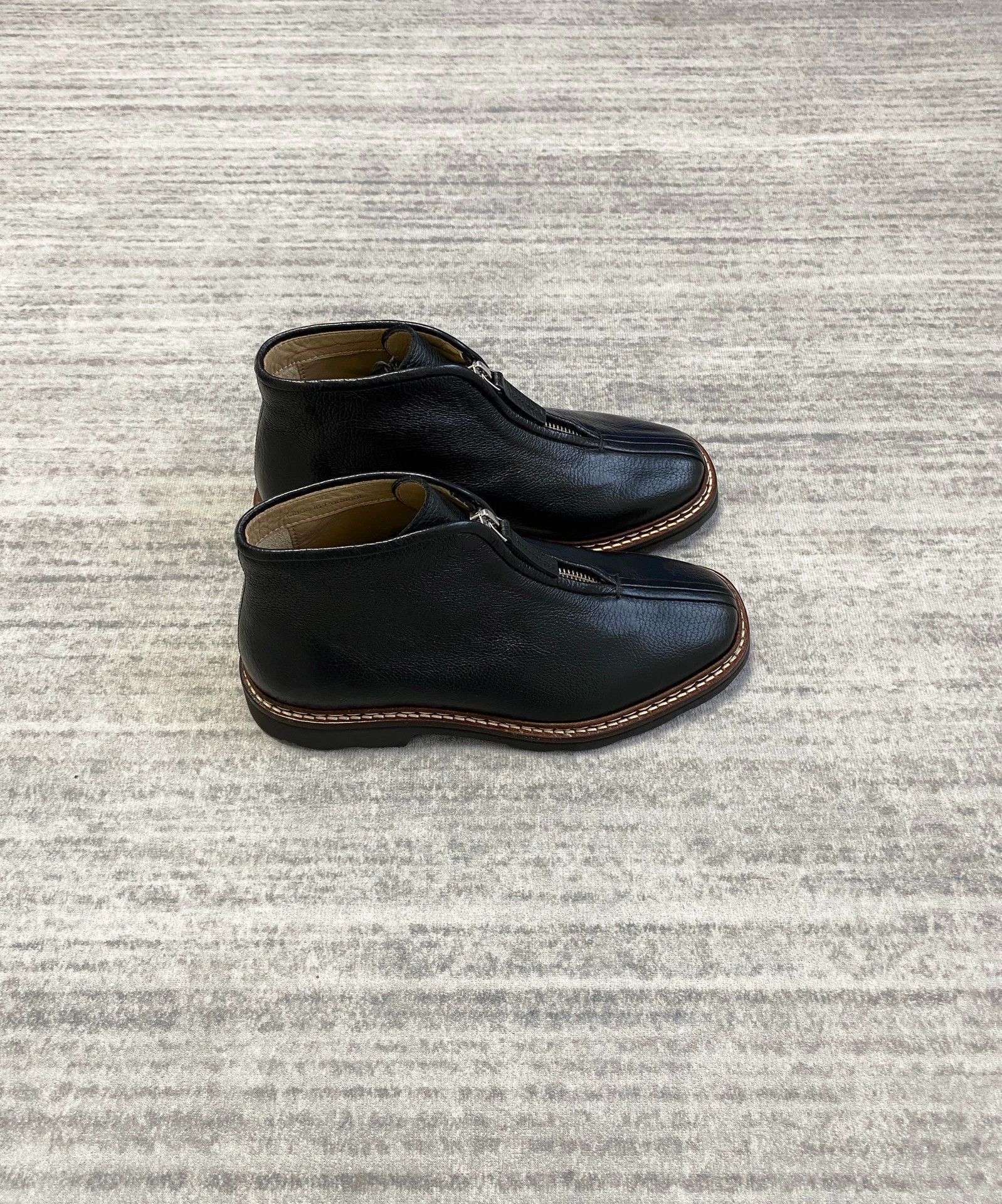 Lemaire Lemaire Black Litchi Zipped Monk Chinese Boots Size US 5.5 / IT 35.5 - 2 Thumbnail
