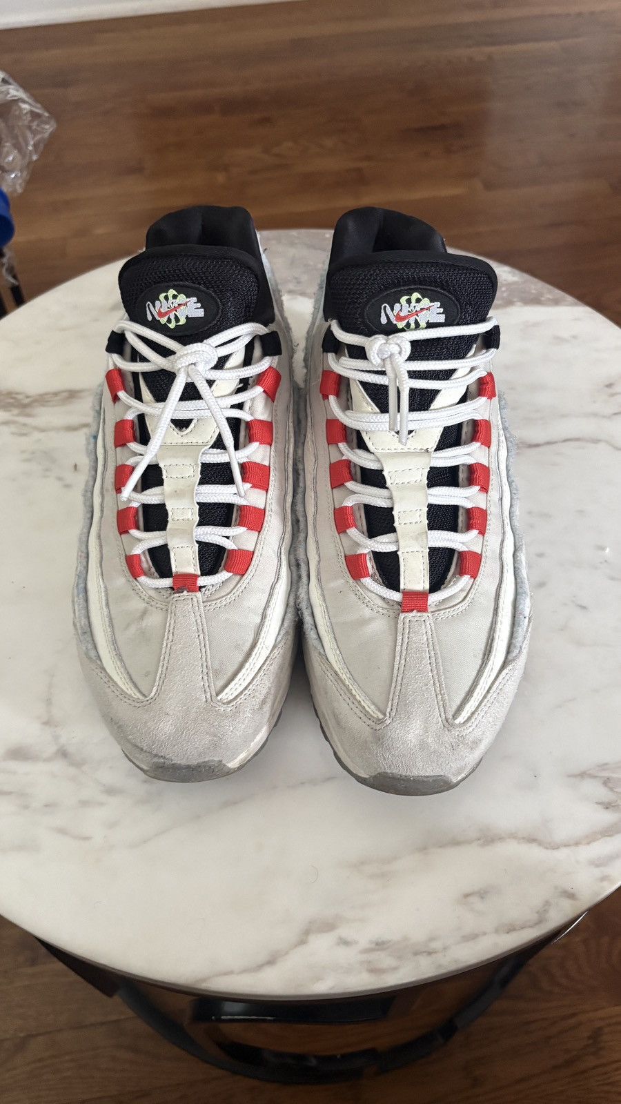 Nike Nike Air Max 95 Light Bone Habanero Red Size US 8.5 / EU 41-42 - 4 Thumbnail