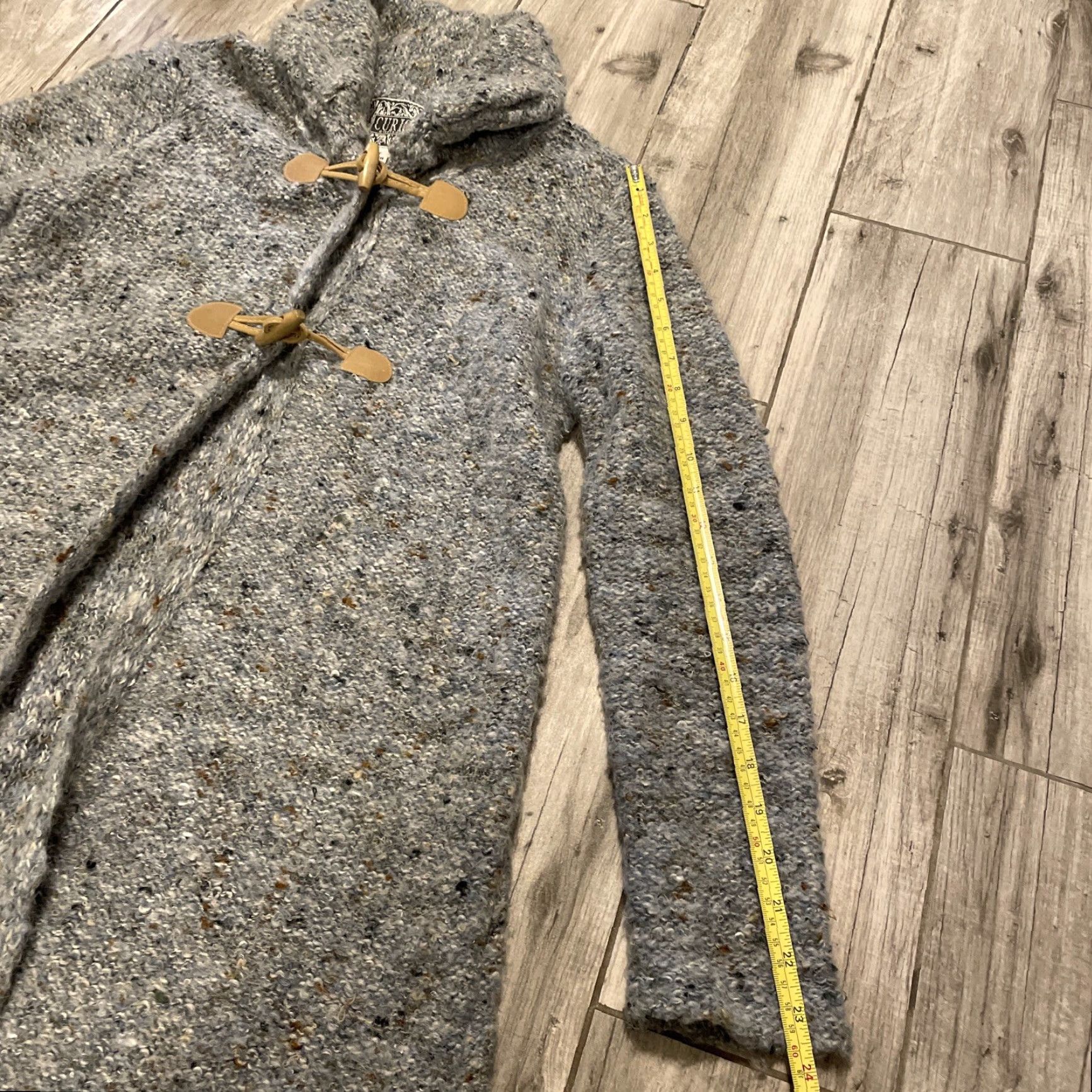 Vintage VINTAGE Curio Cardigan Women S Small Gray Leather Toggle Alpaca Blend Boho Long Shirt/ Sweater Women Mens? Size S / US 4 / IT 40 - 5 Thumbnail