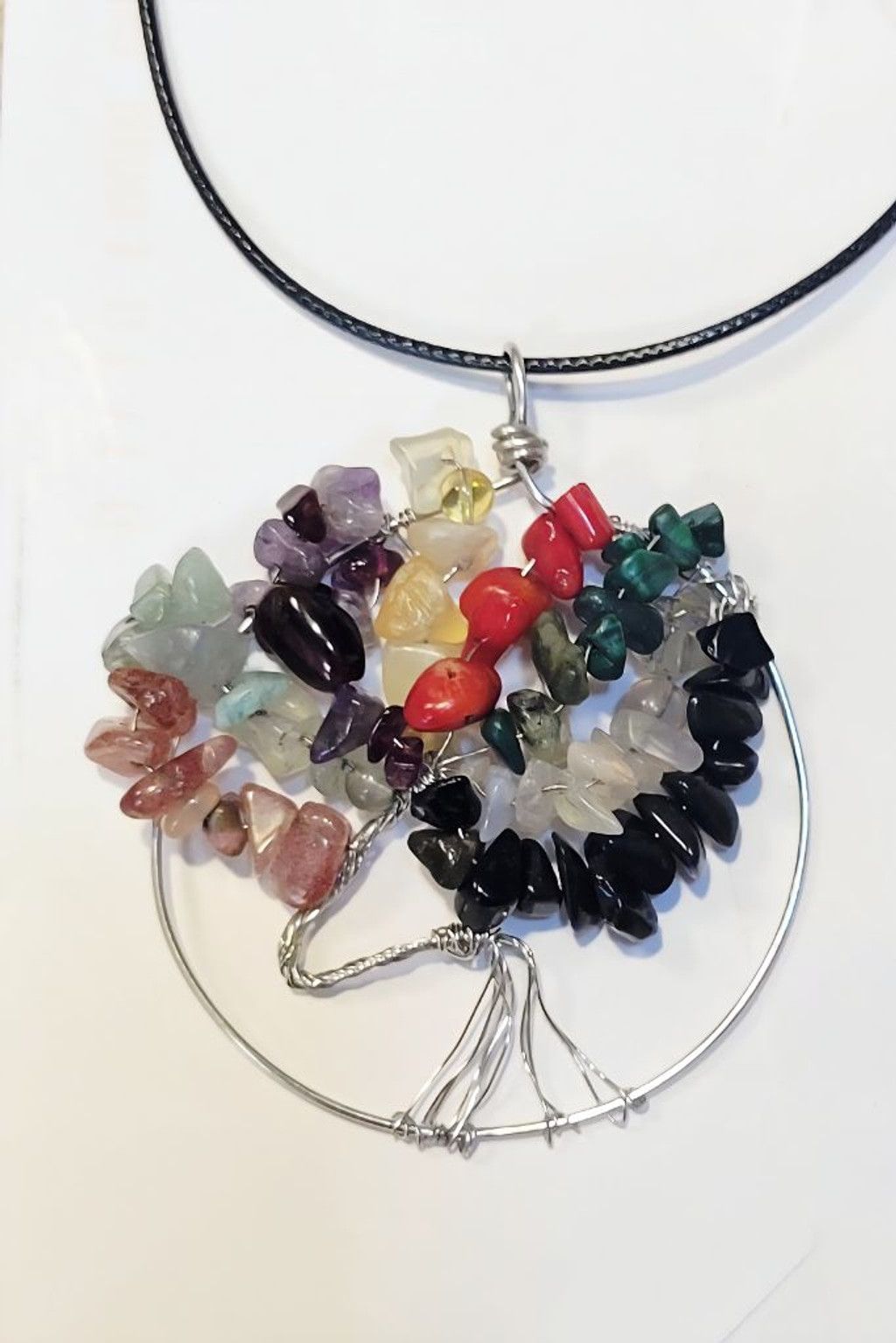 Handmade Gemstone Tree of Life Necklace Size ONE SIZE - 1 Thumbnail