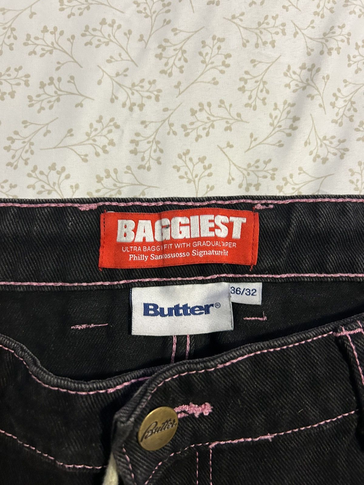 Butter Goods Santosuosso Butter Denim Jeans Pink Stitch Size US 36 / EU 52 - 4 Thumbnail