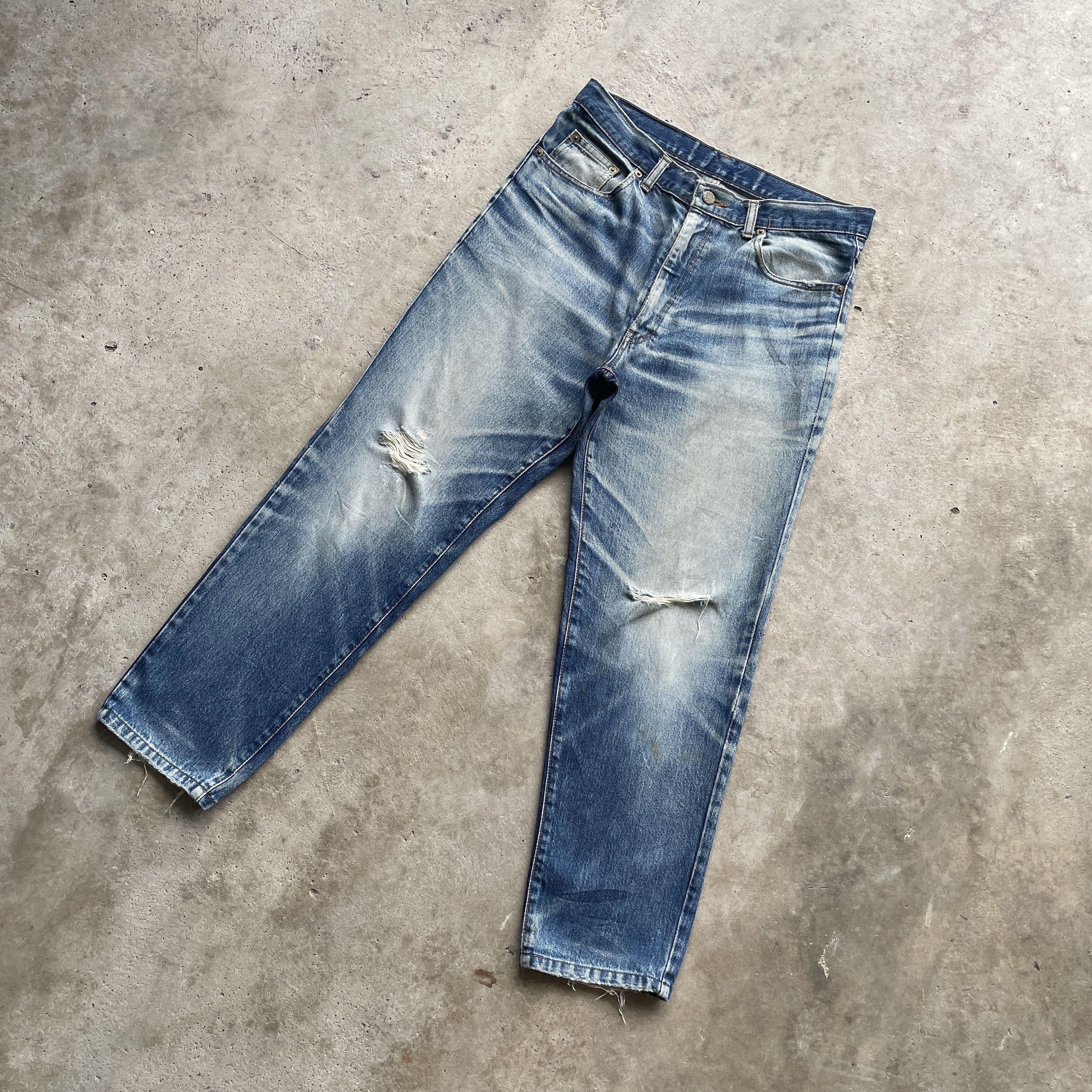 Japanese Brand VINTAGE JAPAN DISTRESSED JEANS STONEWASH DENIM FADED PANTS Size US 31 - 1 Thumbnail