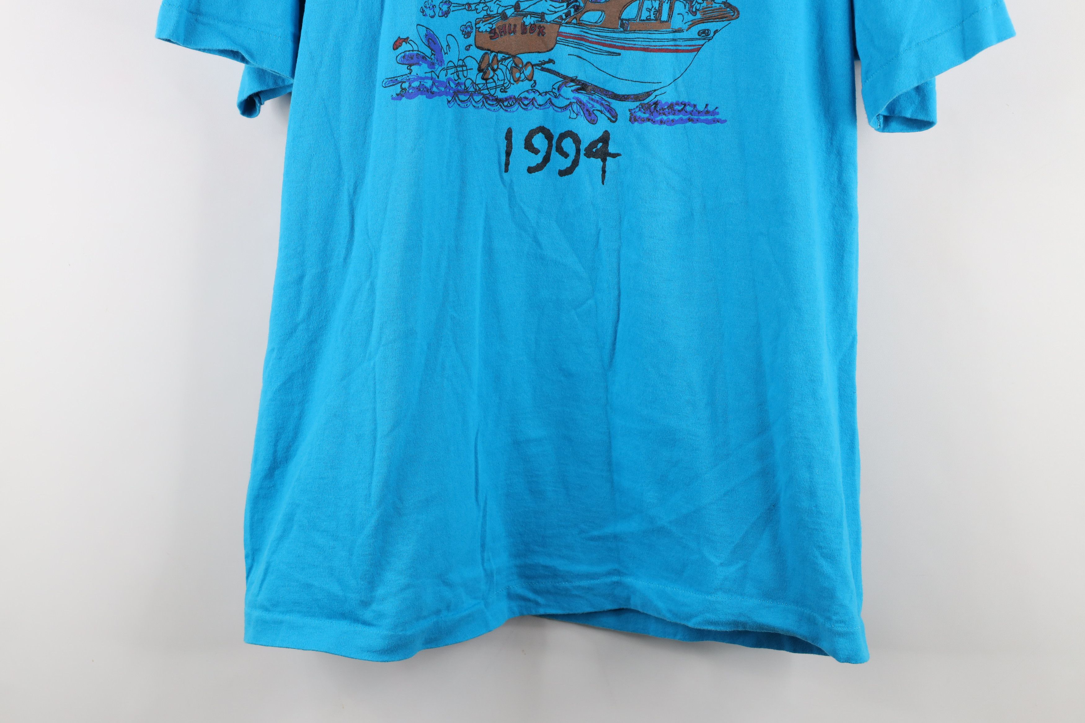 Vintage Vintage 90s Yagotta Regatta Race T-Shirt Blue Cotton USA Size US XL / EU 56 / 4 - 3 Thumbnail