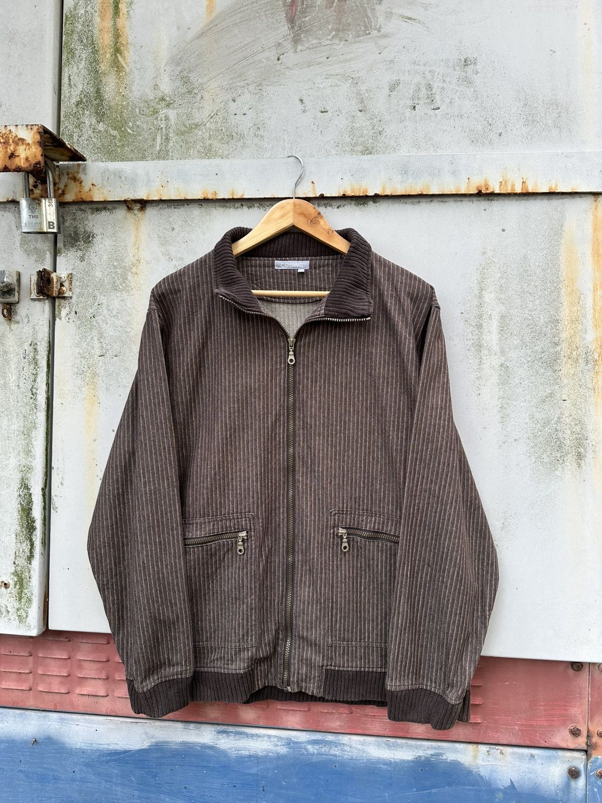 Vintage 👹Vintage Cosine Corduroy Bomber Jacket Size US M / EU 48-50 / 2 - 1 Thumbnail