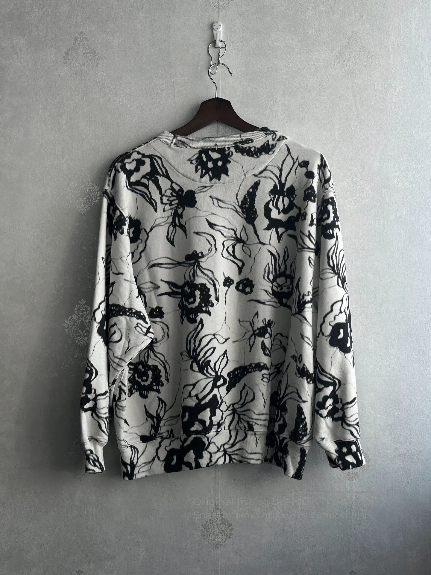 Dries Van Noten dries van noten Ink-wash floral hoodie| Size US S / EU 44-46 / 1 - 2 Thumbnail