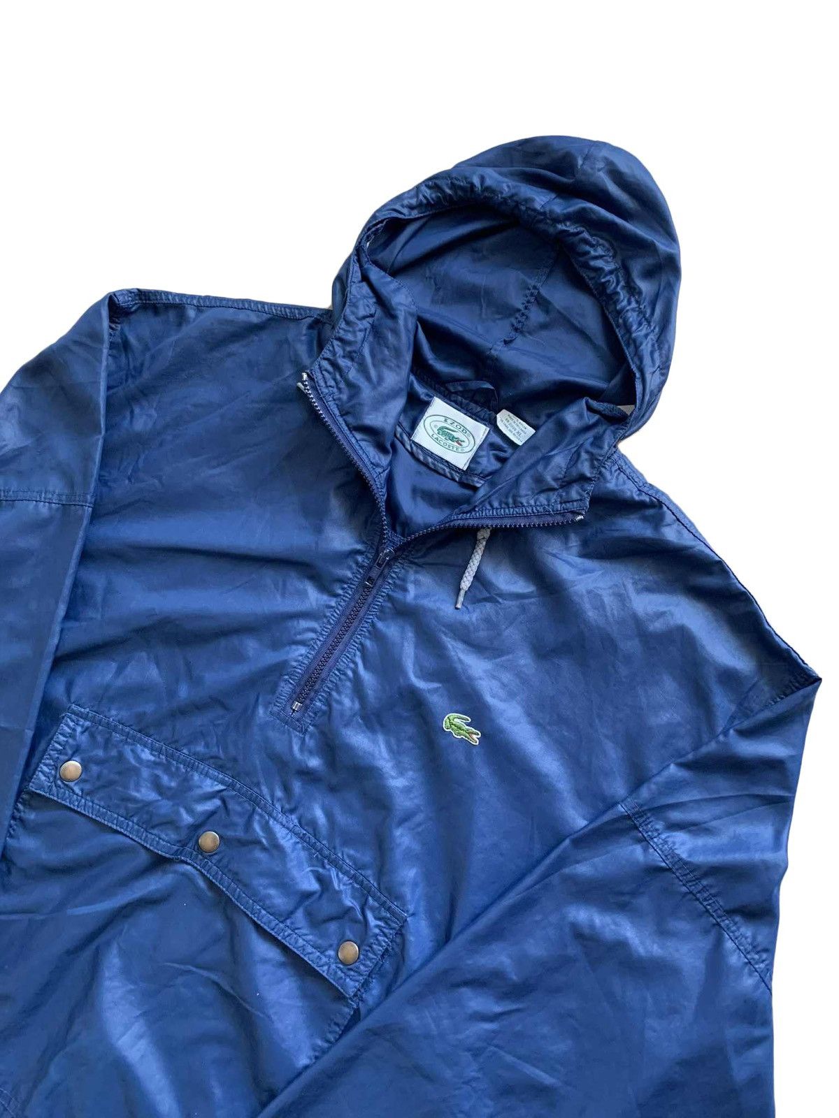Other Vintage Izod Lacoste Anorak Pullover Navy Jacket Size US XL / EU 56 / 4 - 2 Thumbnail