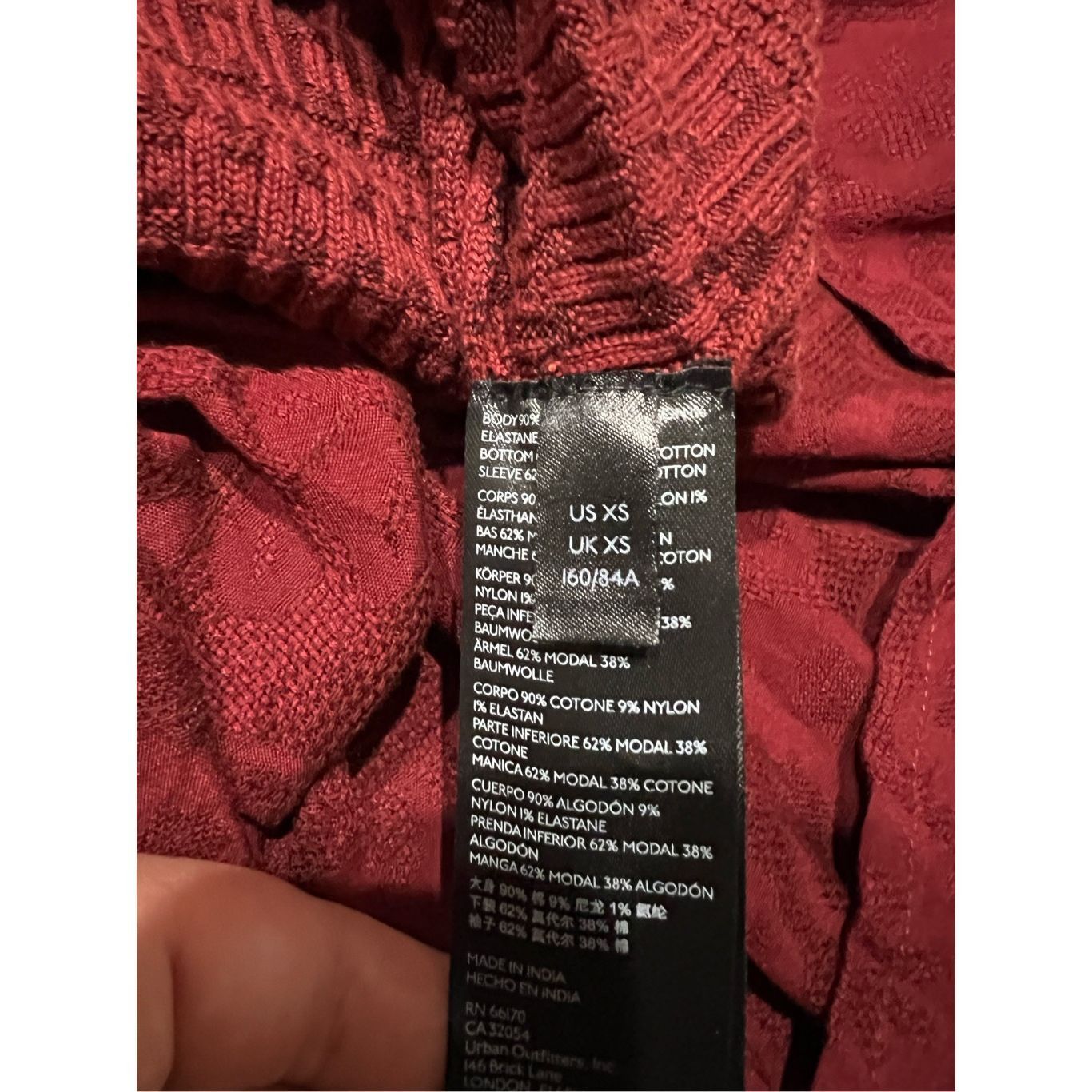 Anthropologie NWT burgundy dress size XS