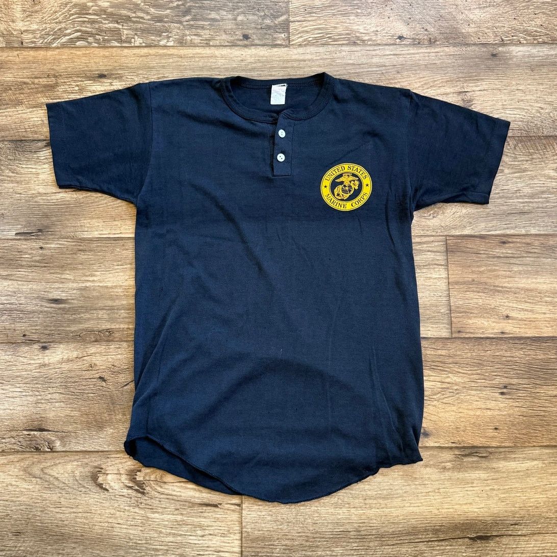 Soffe Vintage United States Marine Corps Henley Tee Shirt Size US M / EU 48-50 / 2 - 1 Thumbnail