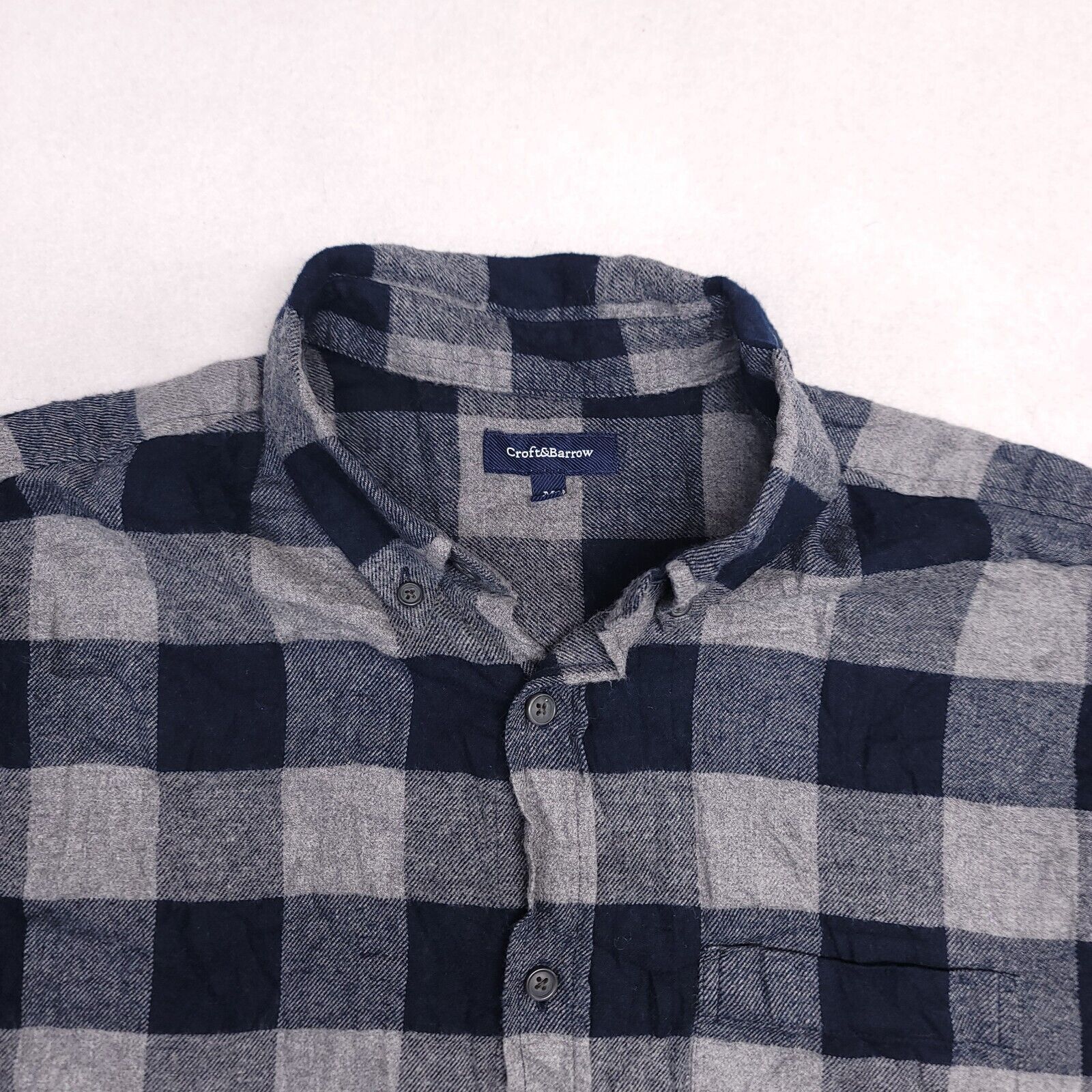 Croft & Barrow Croft & Barrow Buffalo Check Flannel Shirt Mens Size M Blue Size US M / EU 48-50 / 2 - 1 Thumbnail