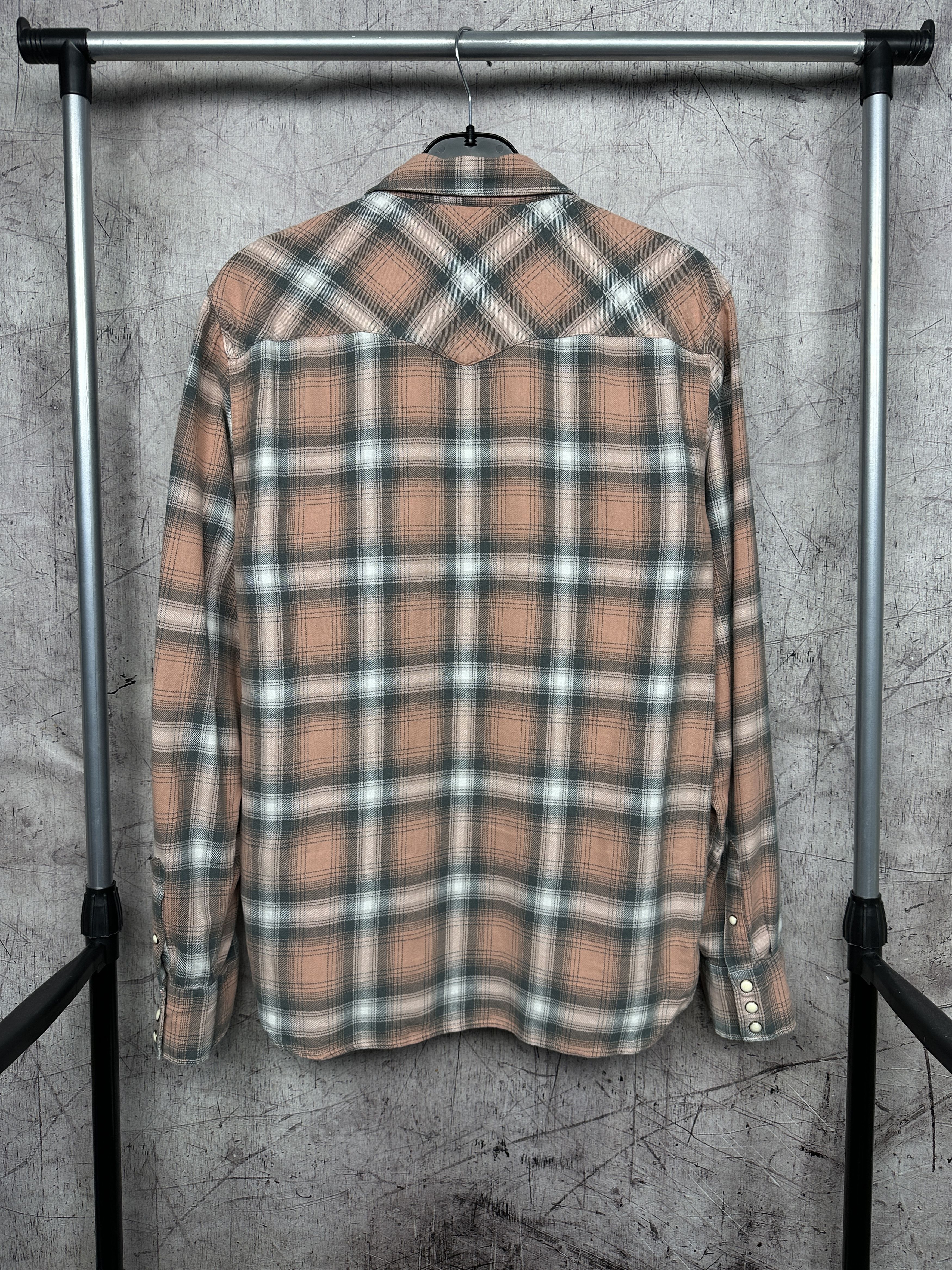 Allsaints Allsaints Mens Wyoming Flannel Plaid Shirt Size US M / EU 48-50 / 2 - 5 Thumbnail