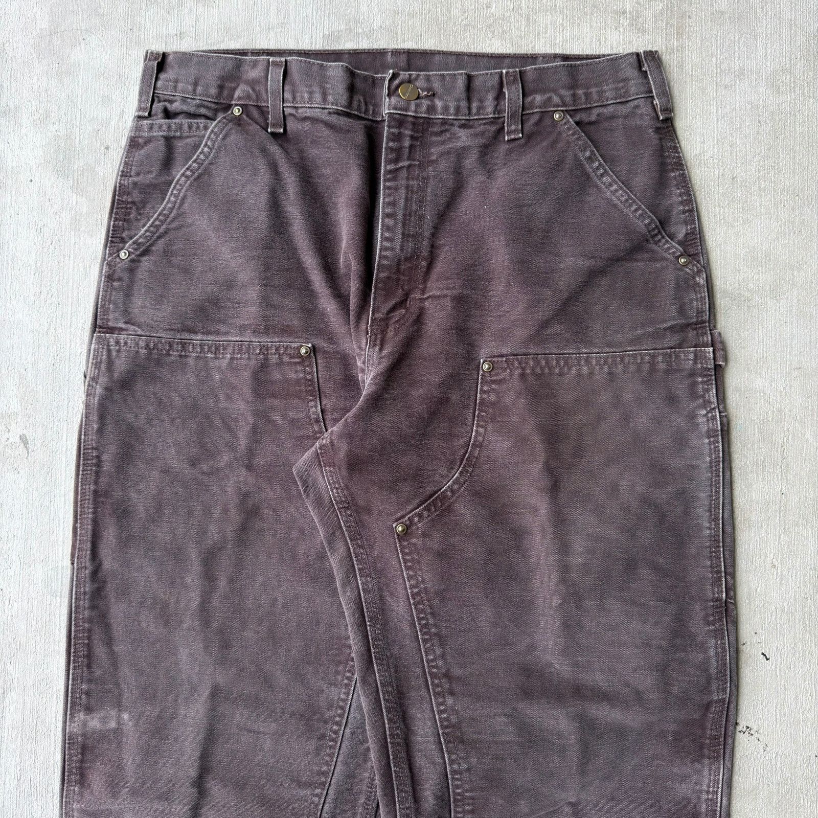 Carhartt × Vintage Carhartt brown double knee work wear carpenter pants Size US 35 - 2 Thumbnail