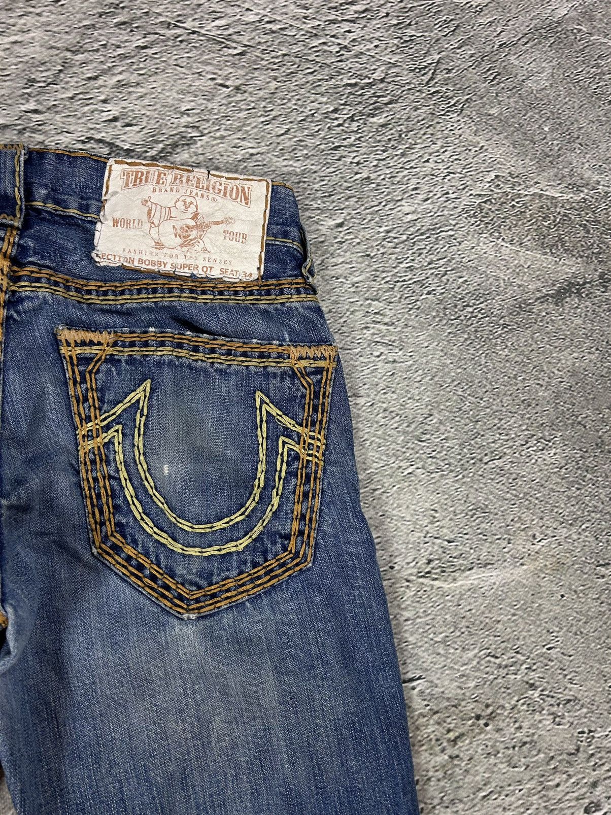 True Religion RARE True Religion jeans gold stitching Y2K Bobby Super QT Size US 29 - 4 Thumbnail