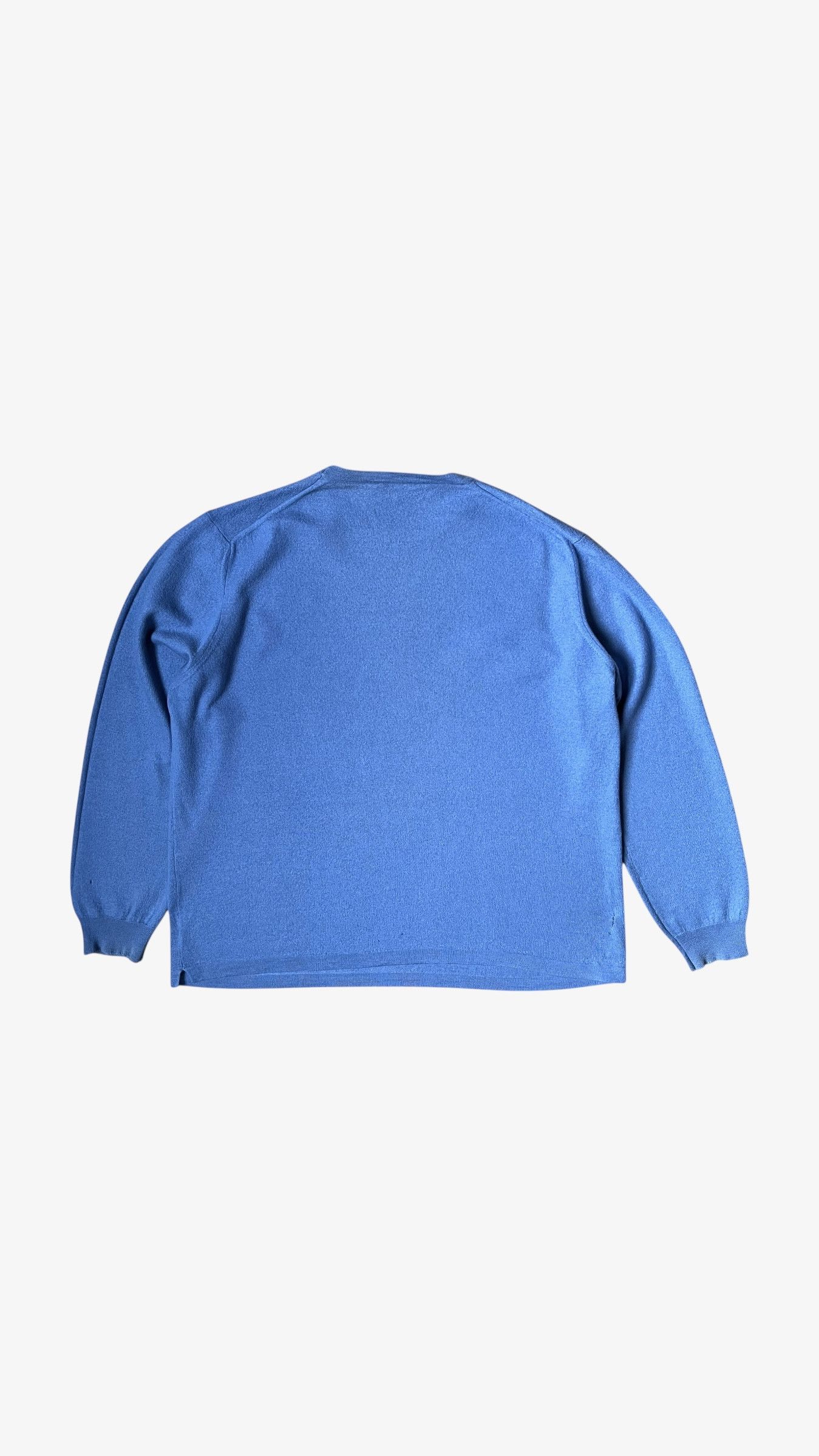 Lanvin Vintage 80s Men's Lanvin Tradition Blue Cashmere Jumper Size US S / EU 44-46 / 1 - 4 Thumbnail