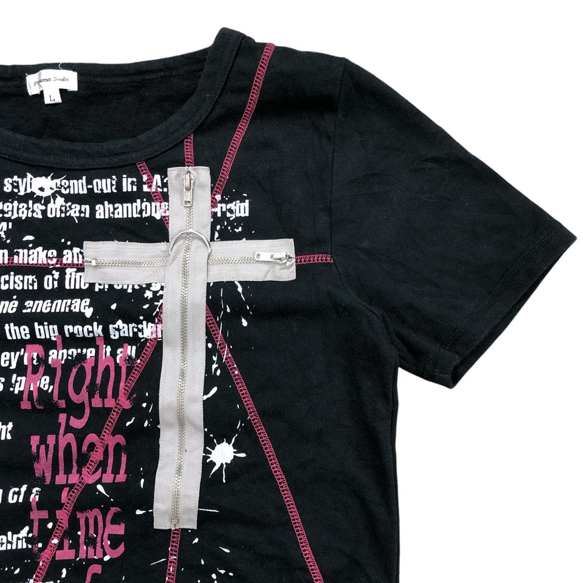 Seditionaries 2000s Panama Soda Poem Cross Gothic Grunge Lgb Style Tee Size US S / EU 44-46 / 1 - 7 Thumbnail