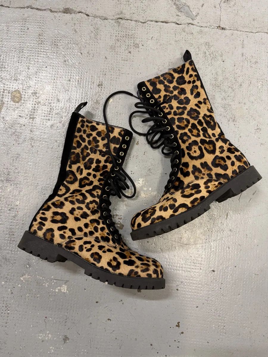 Moschino Moschino Leopard Pony Hair Ankle Boots Size US 9 / EU 42 - 4 Thumbnail