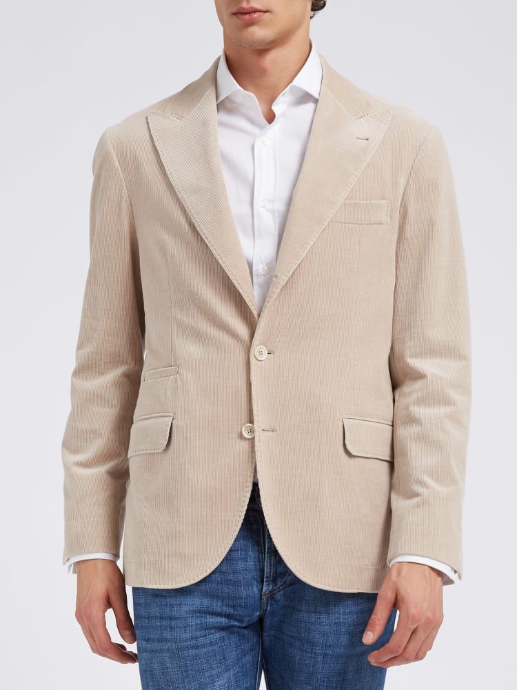 Brunello Cucinelli o1w1db10924 Woven Jacket Wool in Beige Size US XS / EU 42 / 0 - 1 Preview