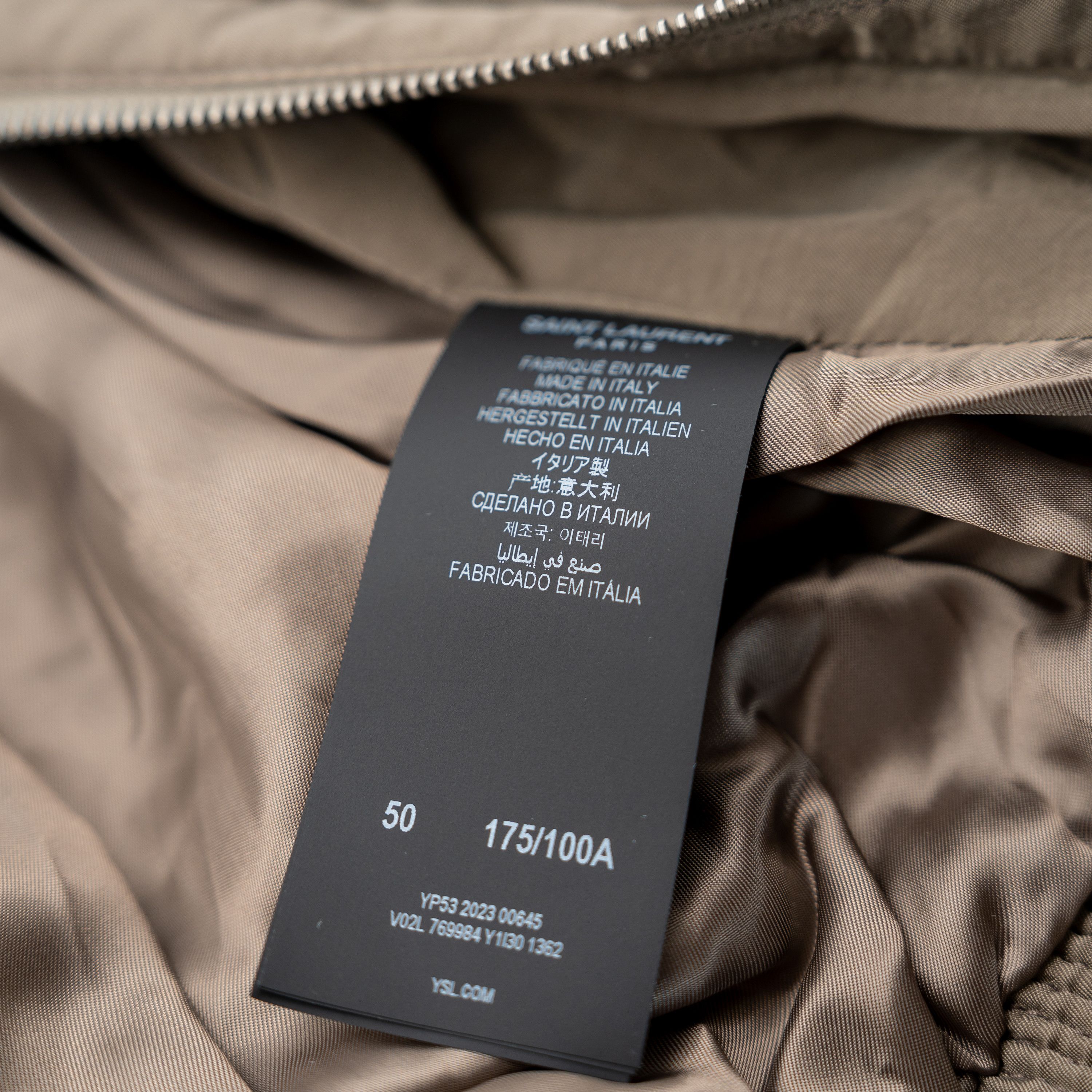 Yves Saint Laurent size L (50) - Saint Laurent Zp-Up Teddy Satin Bomber Jacket Size US L / EU 52-54 / 3 - 8 Thumbnail