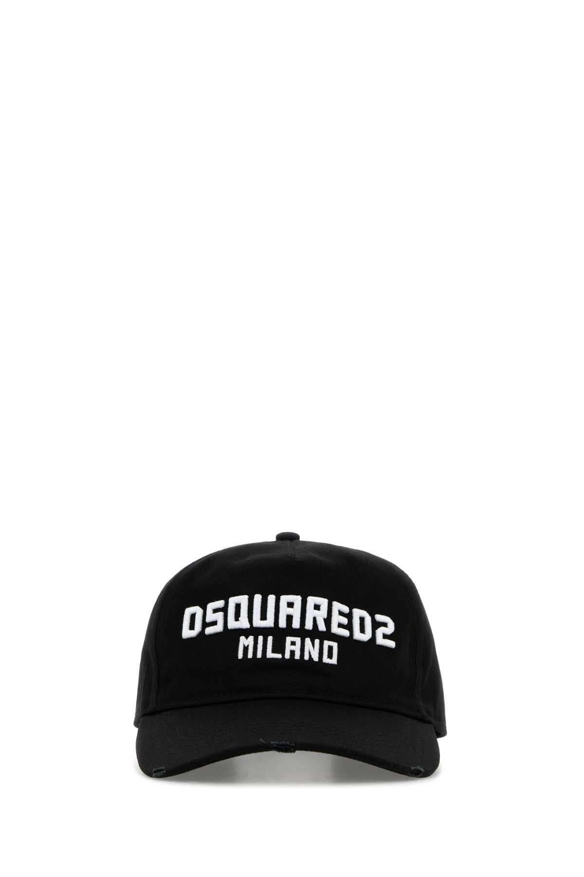 Dsquared2 Black Cotton Baseball Cap Size ONE SIZE - 1 Thumbnail